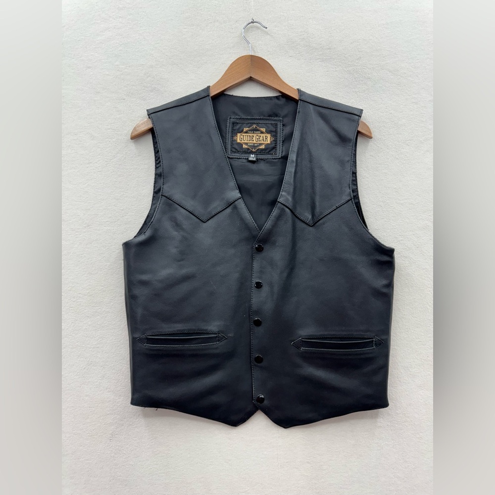 Guide Gear Men’s Medium Conceal Carry Leather Vest Black